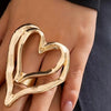 Double Hearted Statement Ring