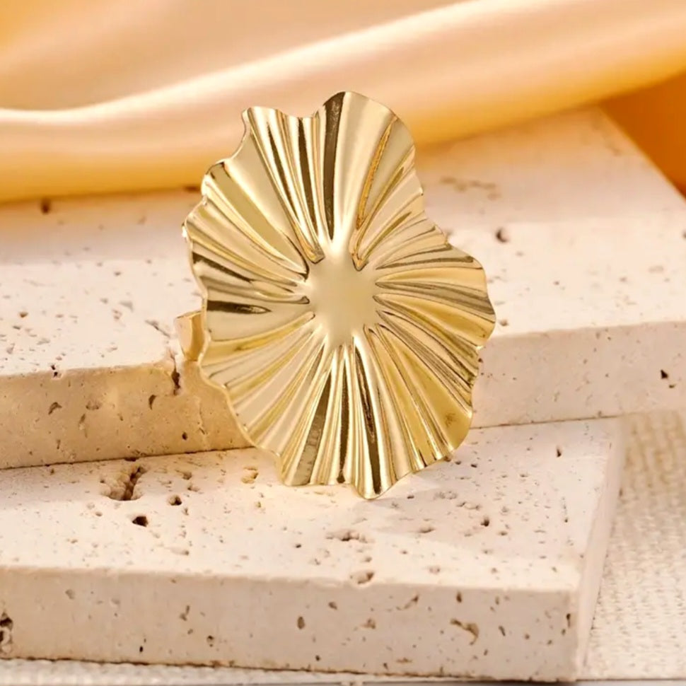 Open Petal Statement Ring