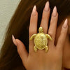 Majestic Turtle Statement Ring