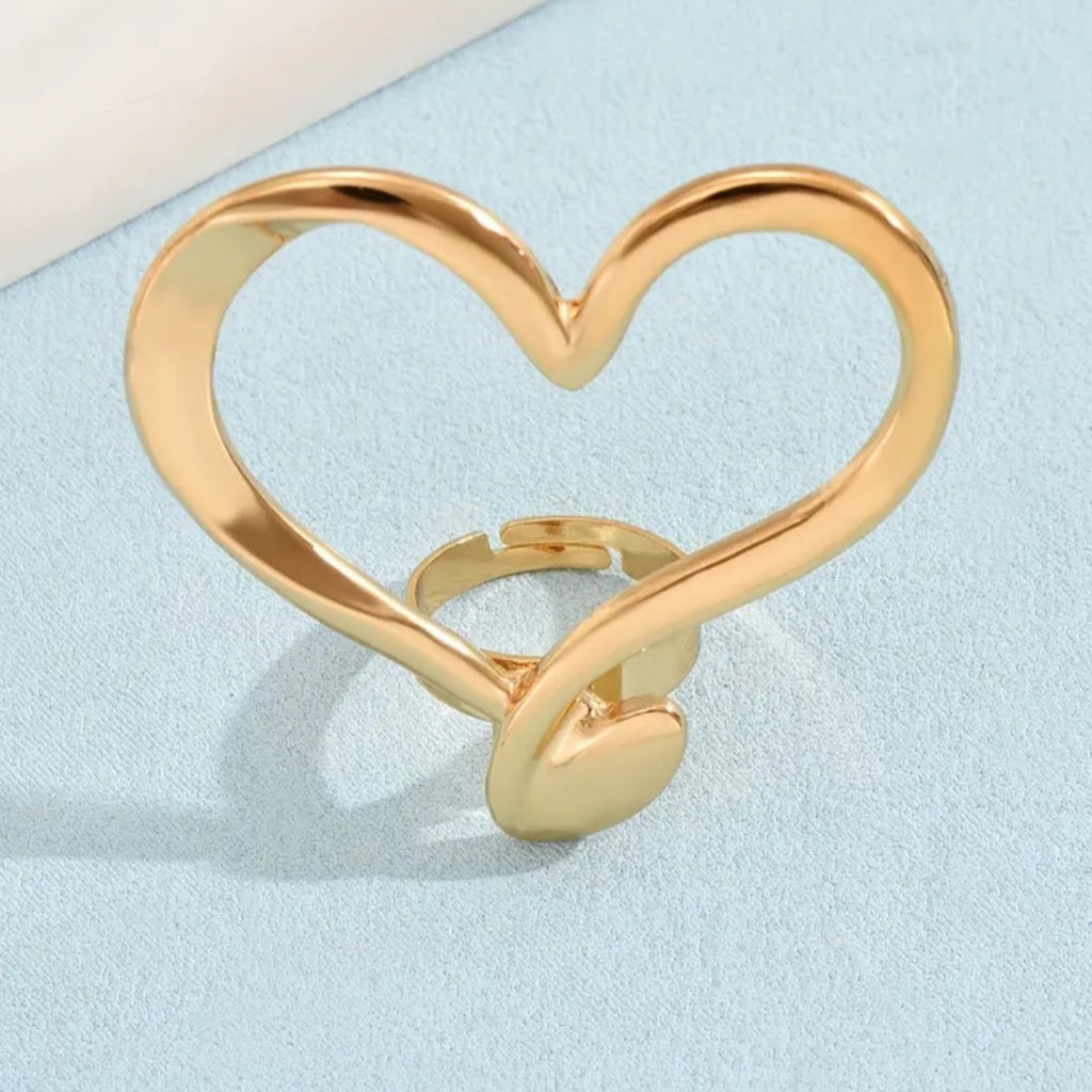 Open Hearted Statement Ring