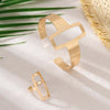 Egyptian Rectangle Bracelet Ring Set