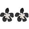 Double Flower Exaggerated Large Earrings