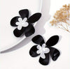 Double Flower Exaggerated Large Earrings