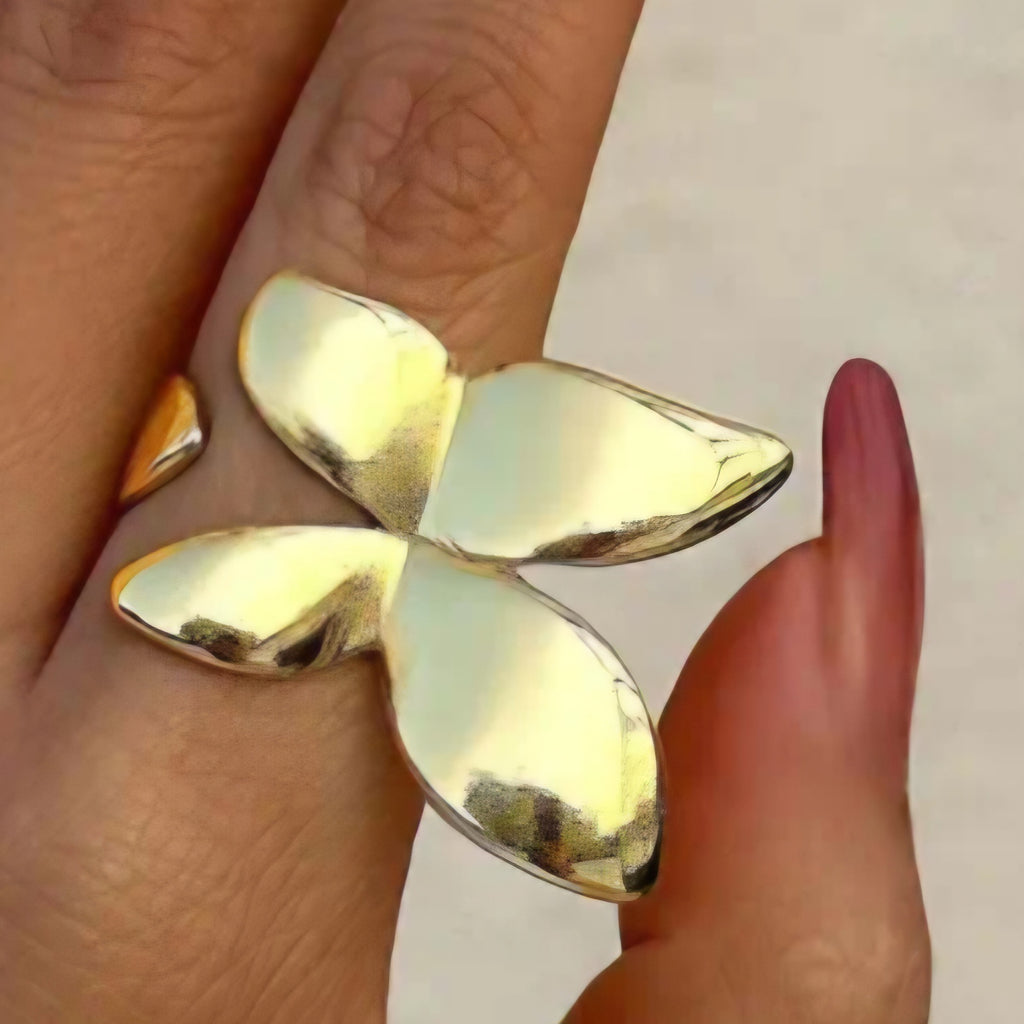 Side View Butterfly Statement Ring