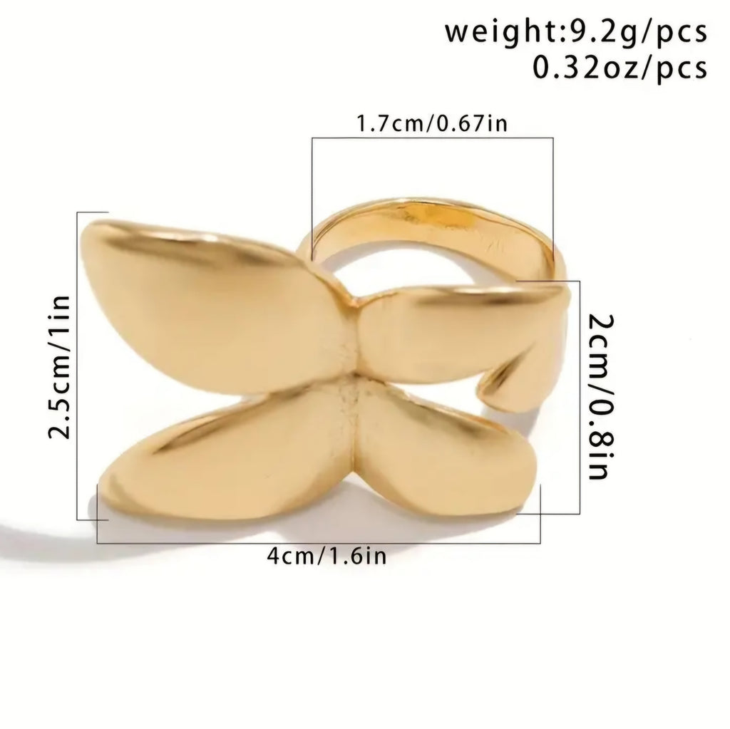 Side View Butterfly Statement Ring