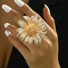 Sunflower Rose Statement Ring