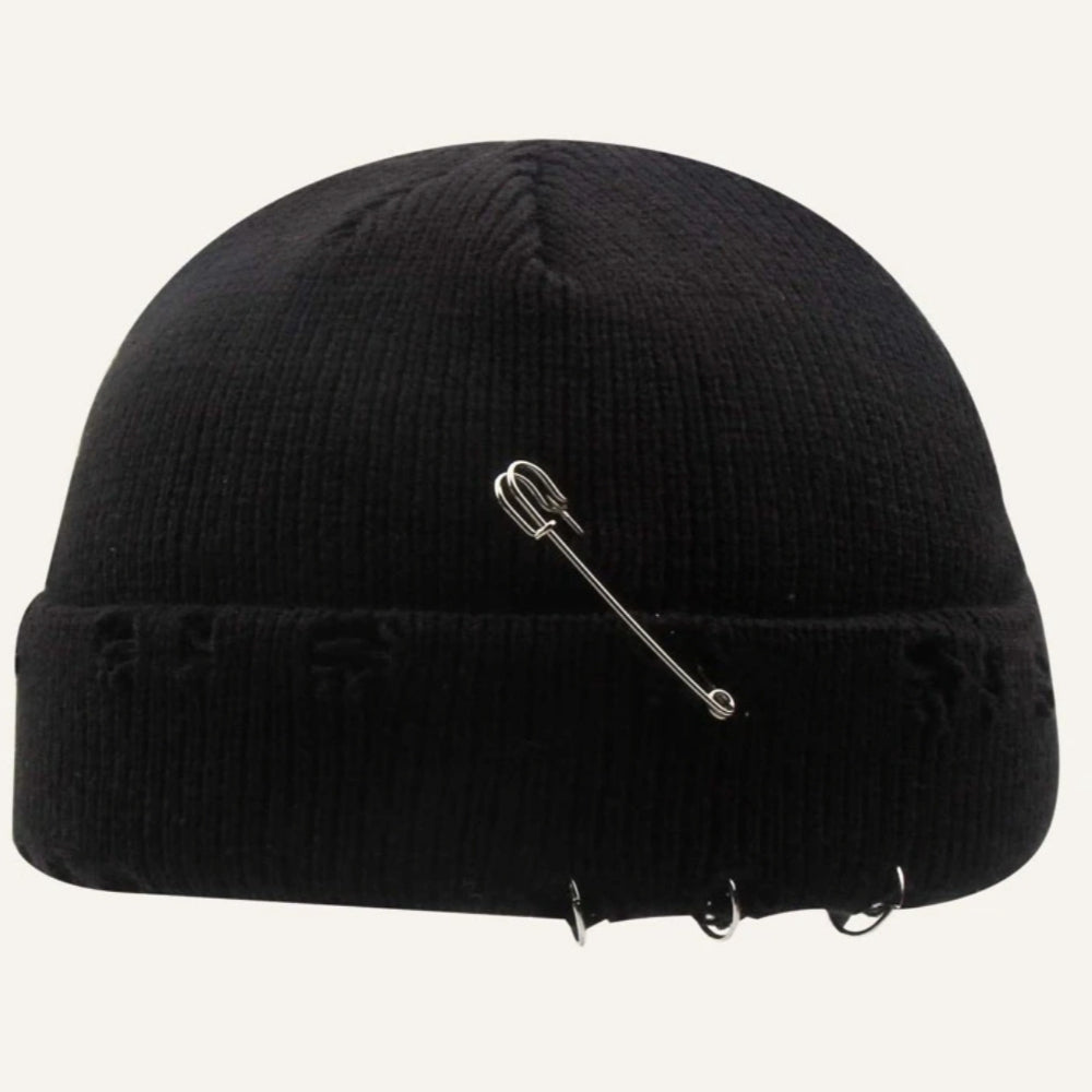 Distressed Pin Me Beanie