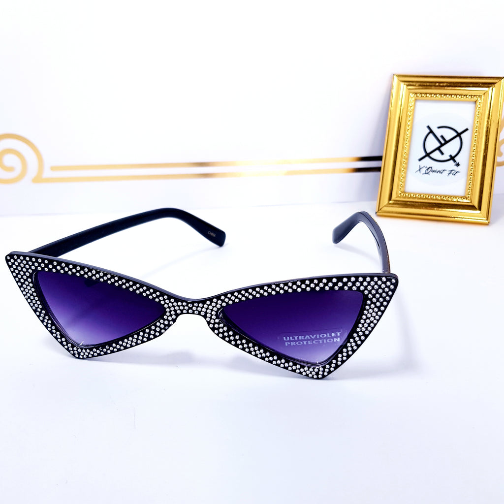 Khat Eye Jeweled Sunglasses