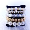 Crystal Pearl Bracelet Set