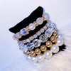 Crystal Pearl Bracelet Set